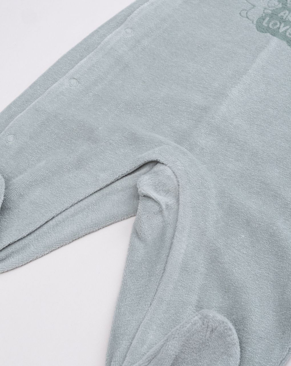 Tutina neonato verde con "teddy geometric"
