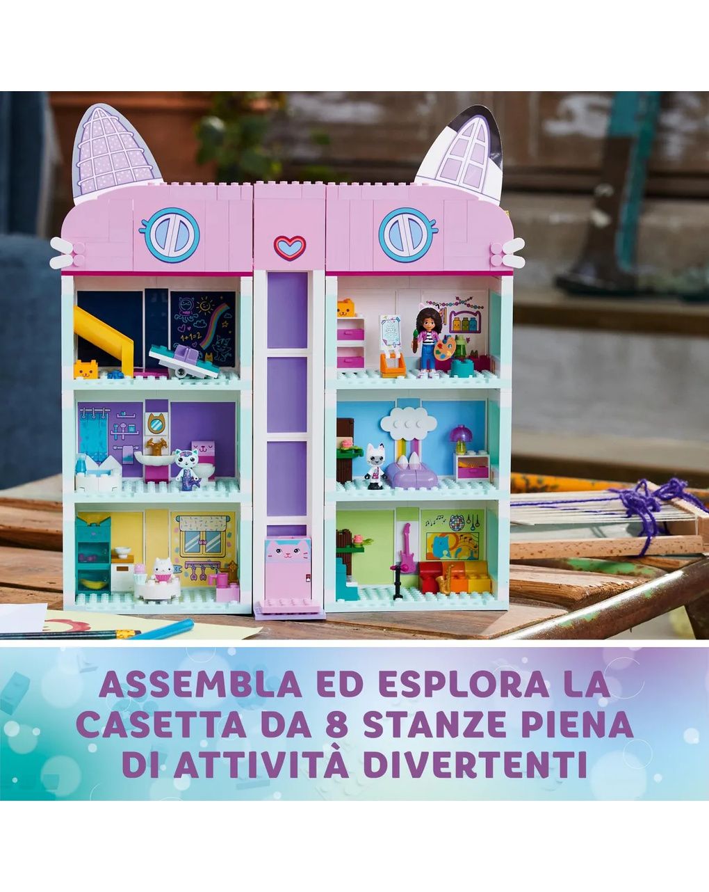 Lego 10788 la casa delle bambole di gabby, casa giocattolo a 4 piani e 8 stanze con i personaggi di gabby, regalo bambini 4+