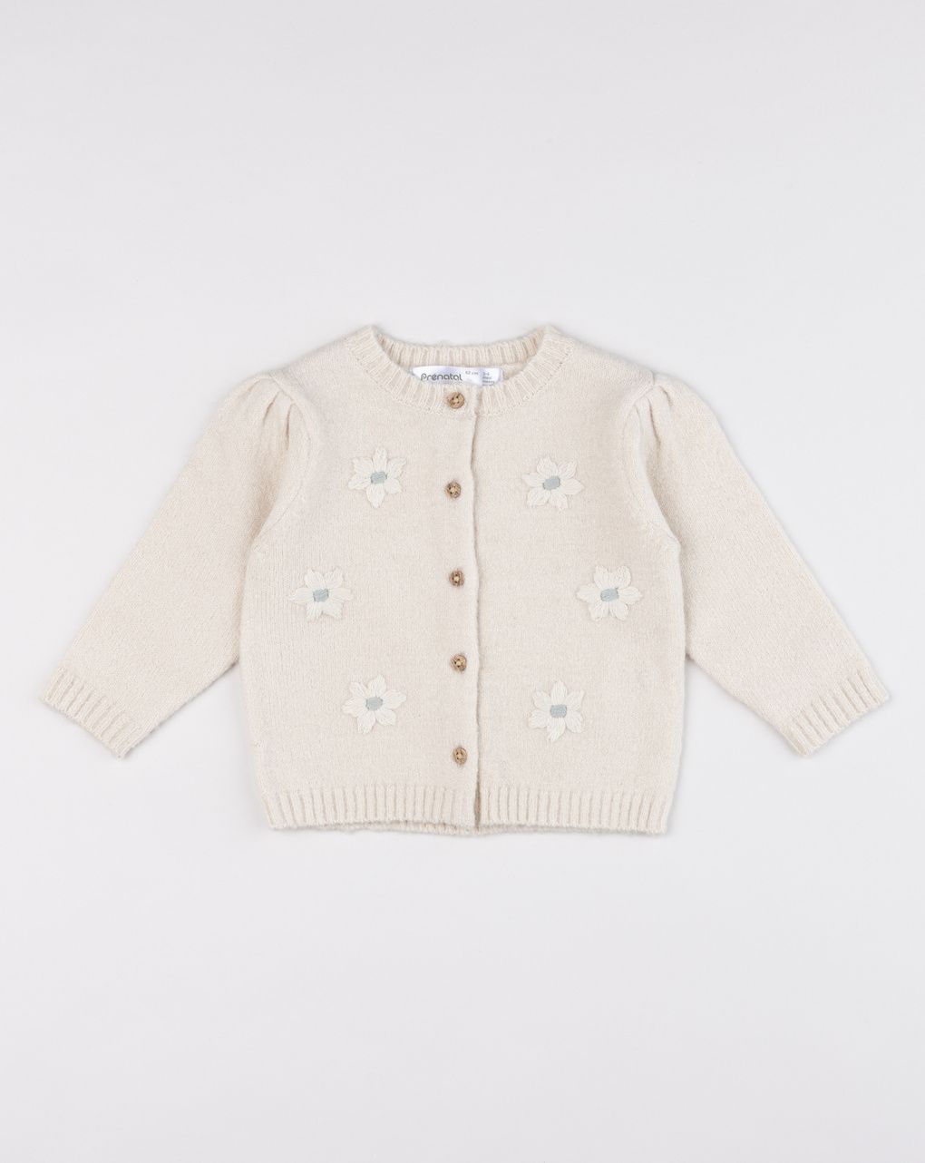 Cardigan bimba beige margherite allover