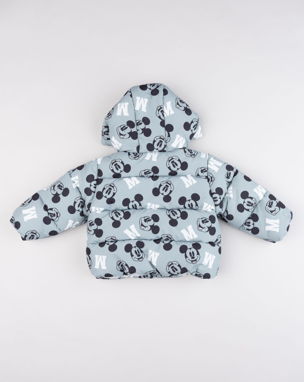 Piumino imbottito bimbo mickey mouse verde