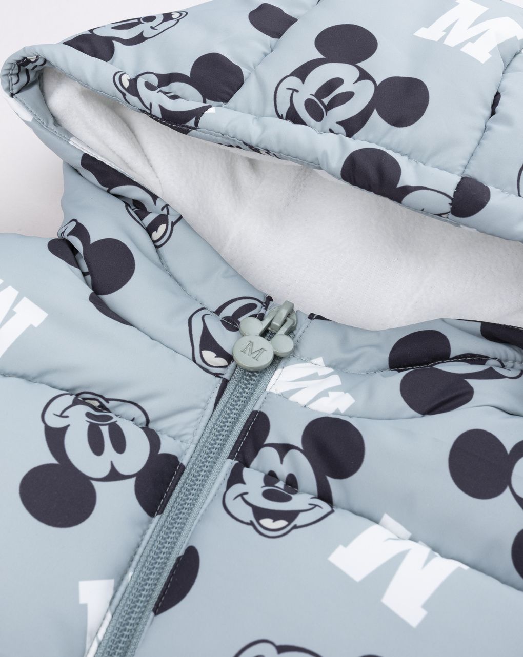 Piumino imbottito bimbo mickey mouse verde