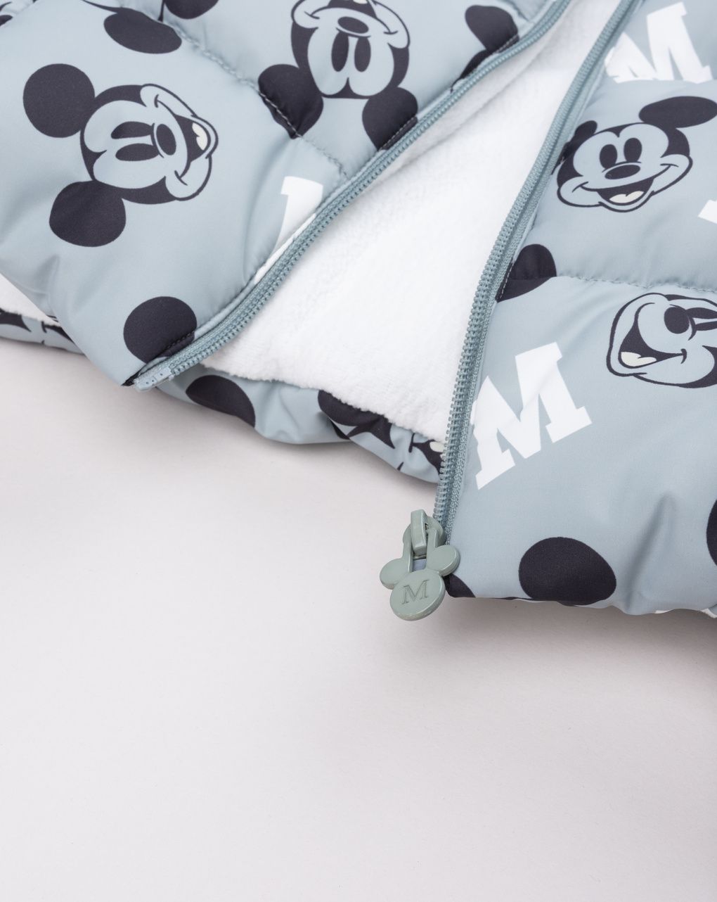 Piumino imbottito bimbo mickey mouse verde