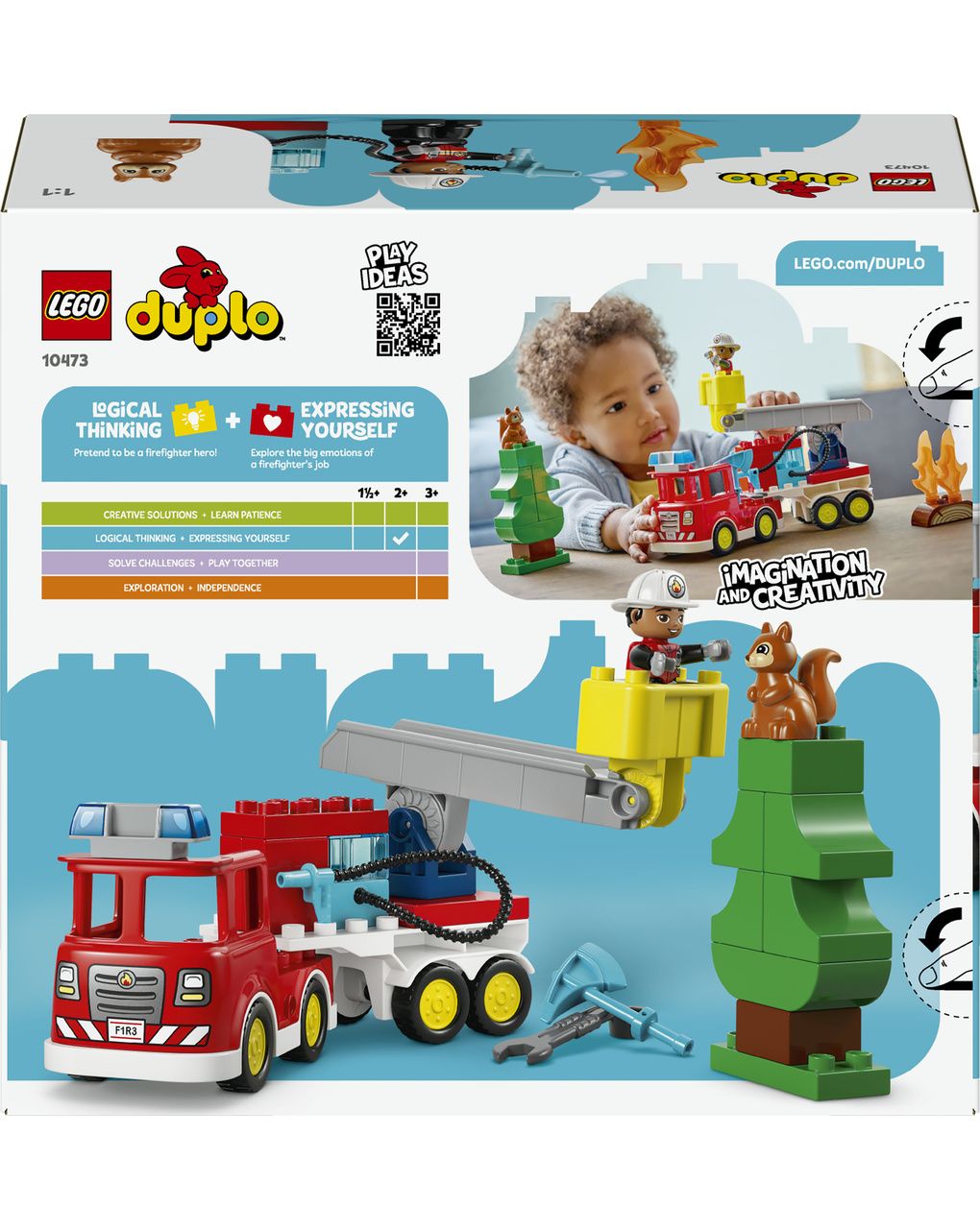 Lego duplo town autopompa con manichetta e pompiere - 10473