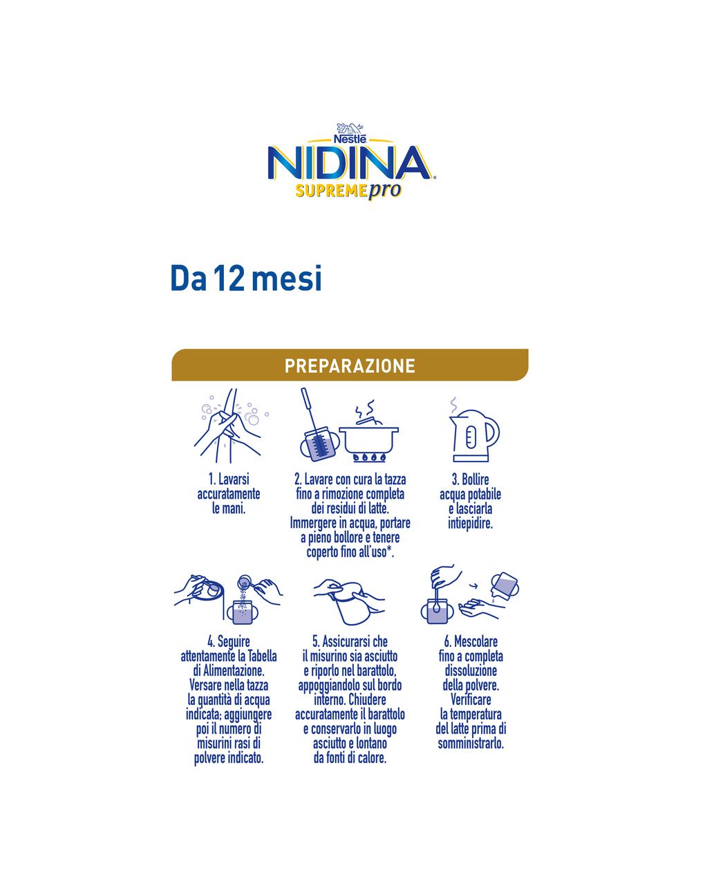 Nidina supremepro 3 latte di crescita polvere da 12 mesi, latta 800g - nestle'
