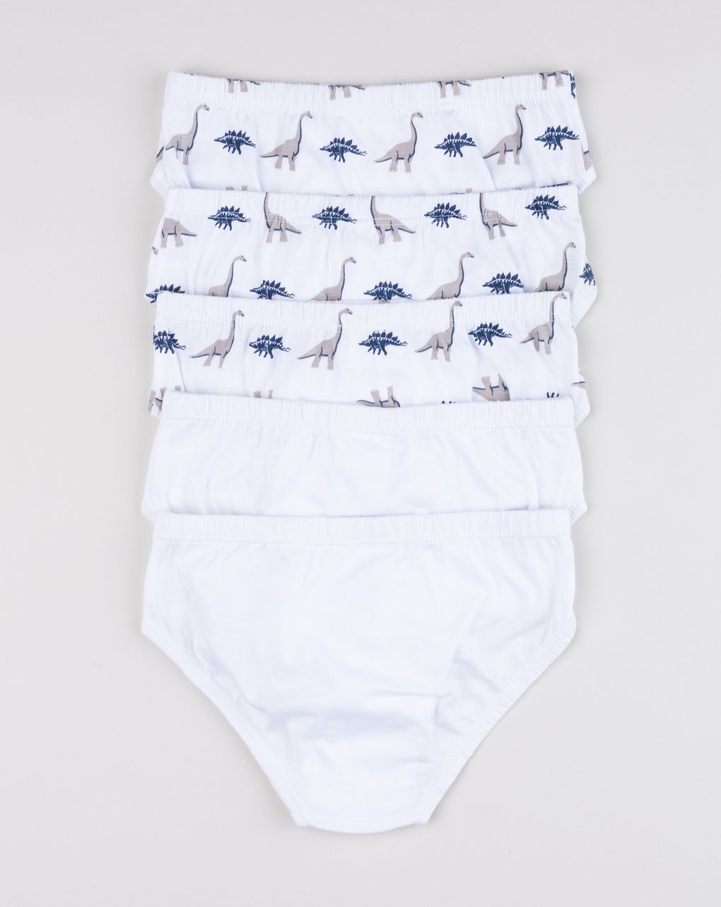 Pack 5 slip bambino cotone fantasia dinosauri