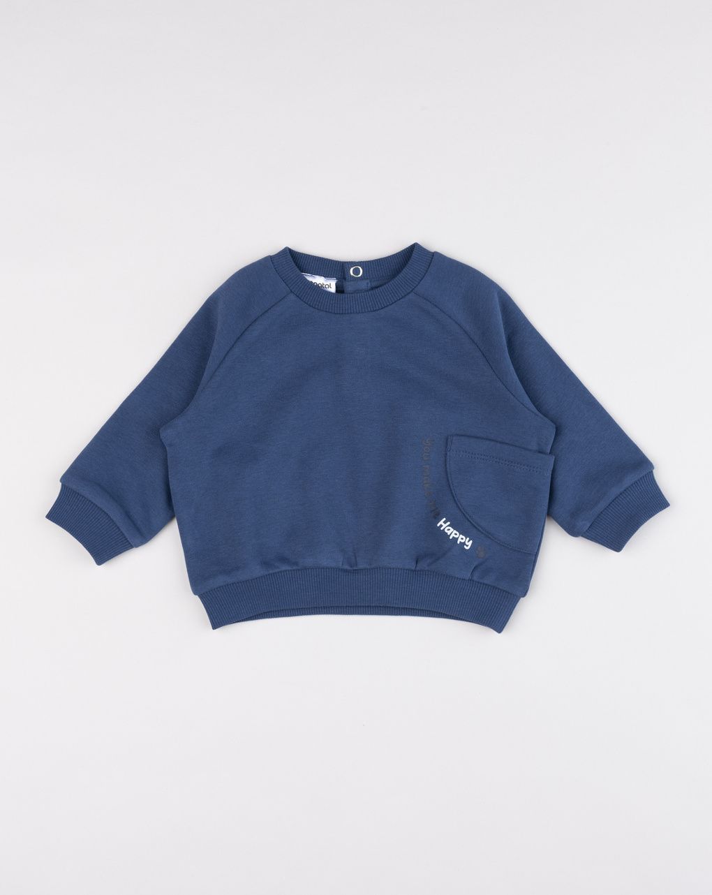 Felpa bimbo blu con tasca