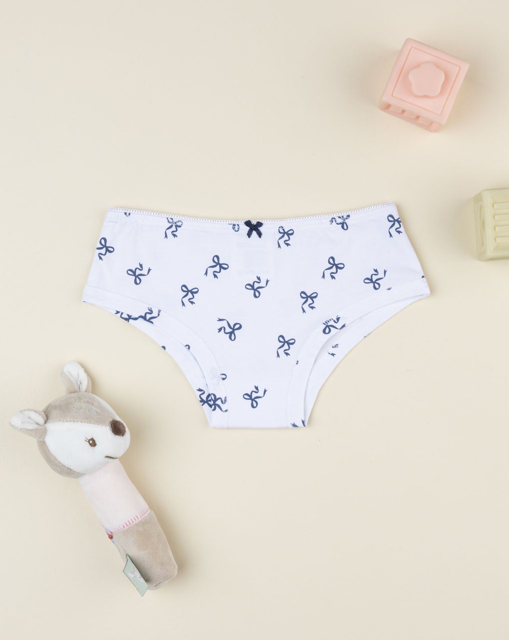 Slip bimba bianco fiocchi