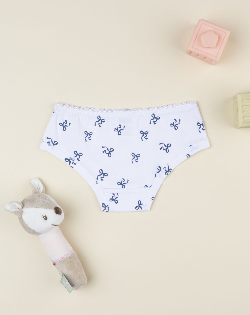 Slip bimba bianco fiocchi
