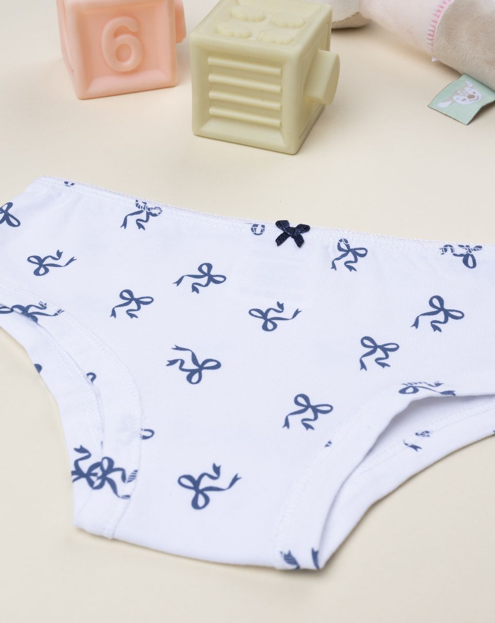 Slip bimba bianco fiocchi