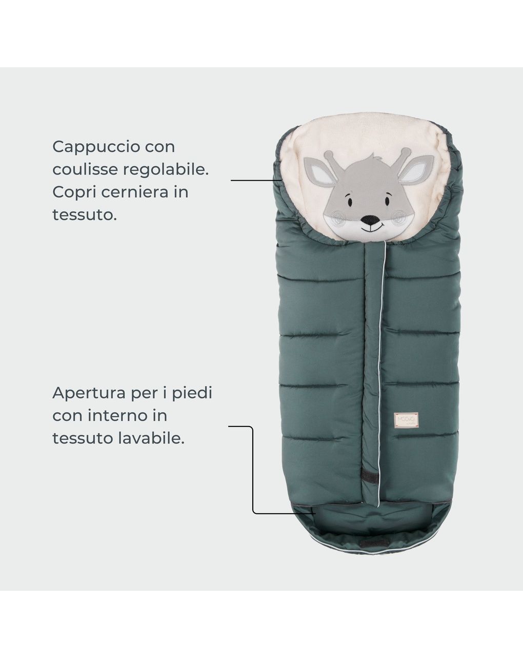 Sacco universale per passeggino moovo junior cuccioli / sabbia - nuvita