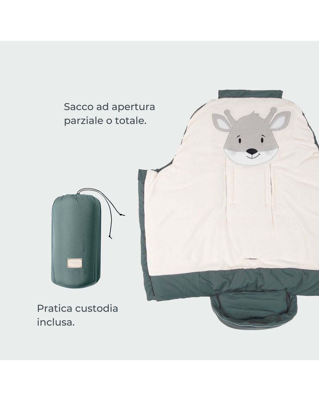 Sacco universale per passeggino moovo junior cuccioli / sabbia - nuvita