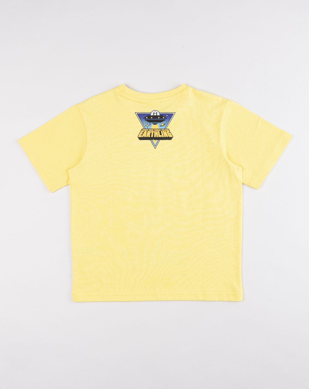 T-shirt bambino gialla con grafica minions  "earthling"