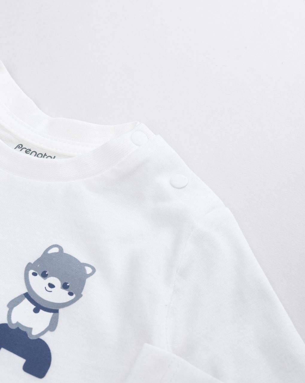 T-shirt manica lunga bimbo bianca "club animaletti"