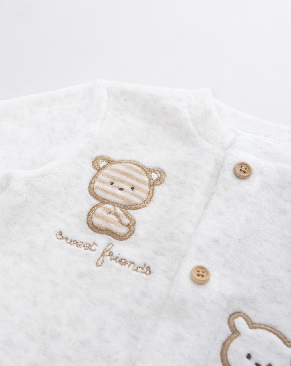 Tutina con piedini neonato melange "sweet friends"