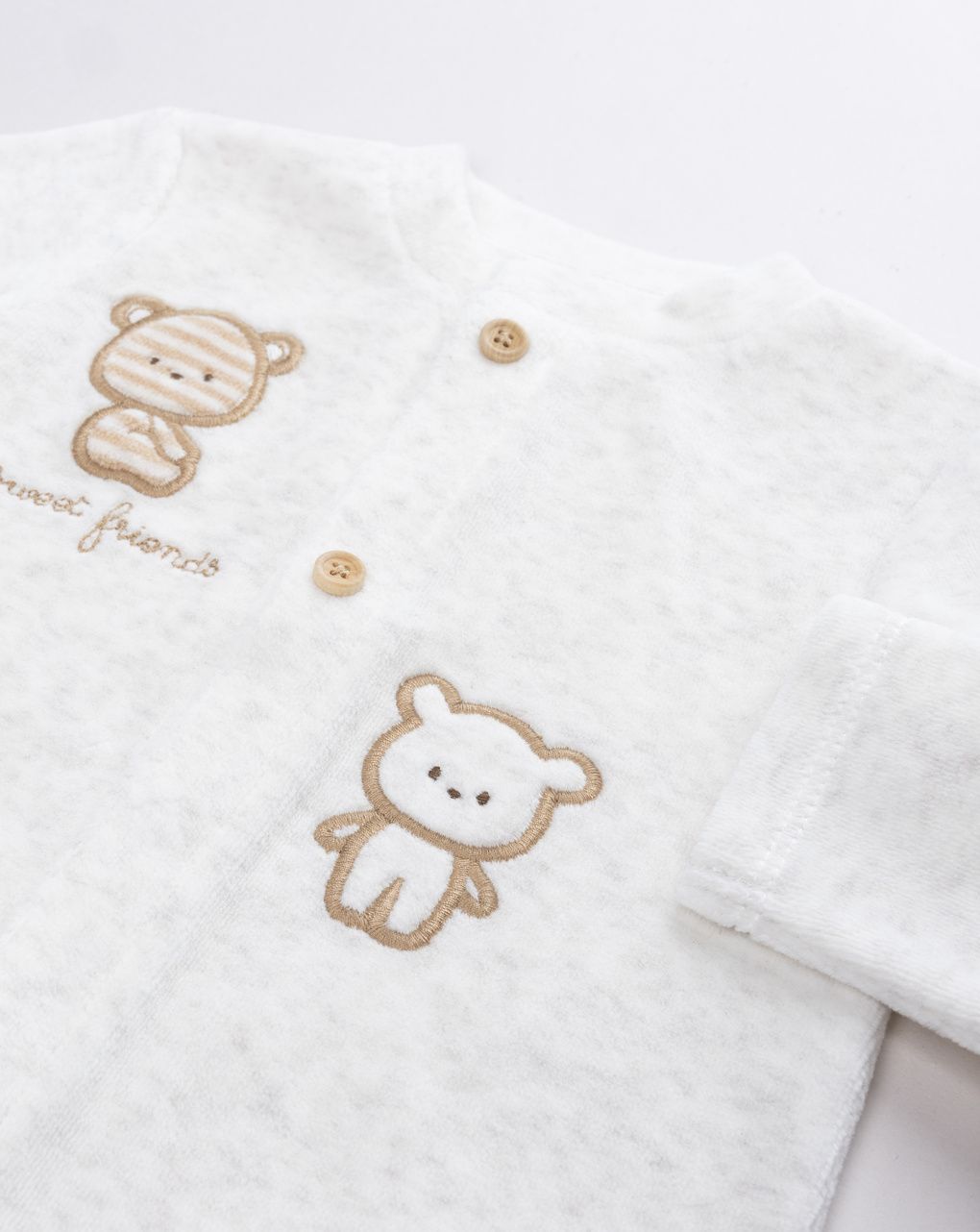 Tutina con piedini neonato melange "sweet friends"