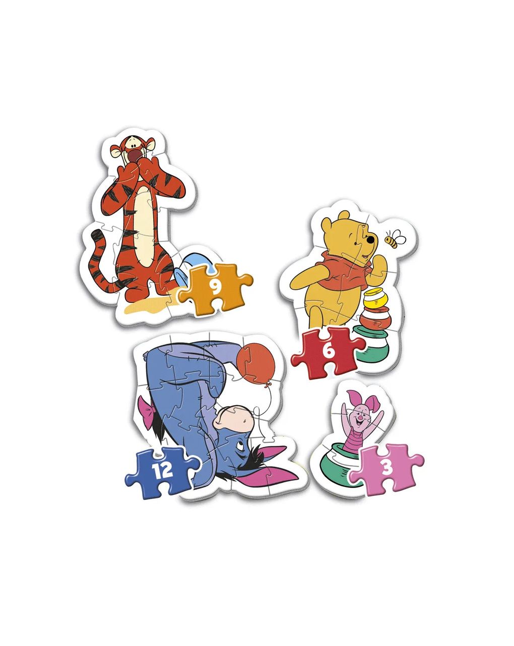 Clementoni – 20820 – my first puzzle winnie pooh 3, 6, 9, 12 pezzi