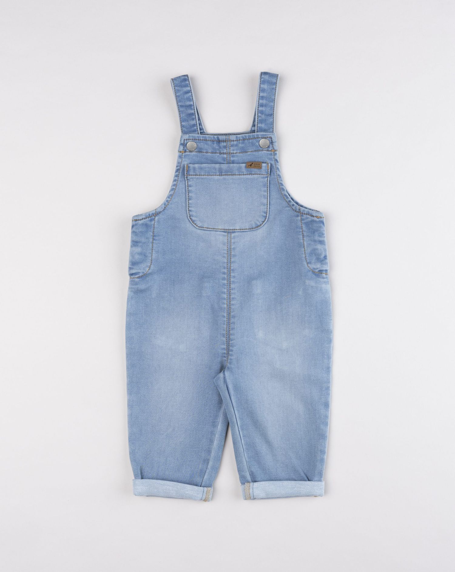 Salopette jeans lunga denim bimbo