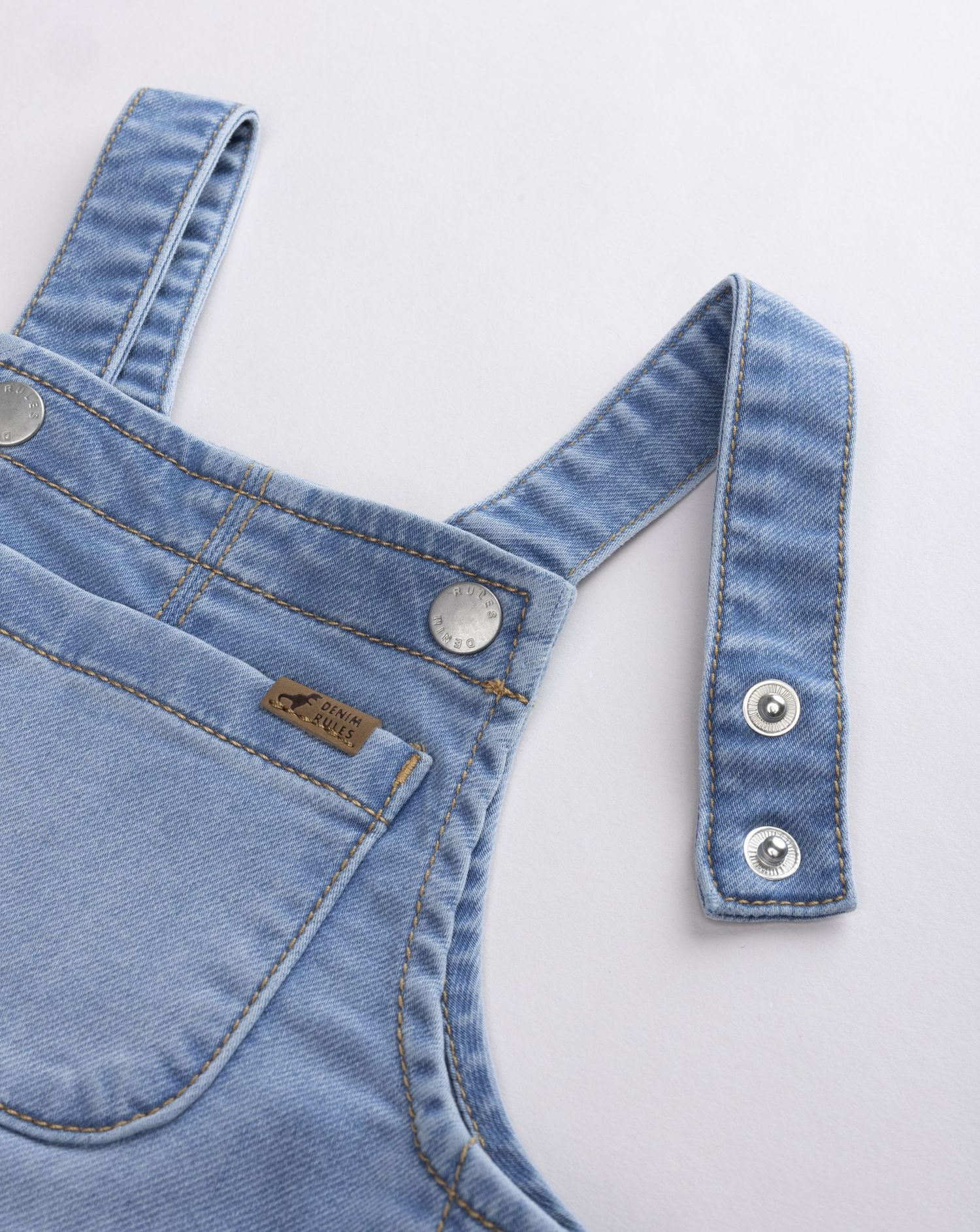 Salopette jeans lunga denim bimbo
