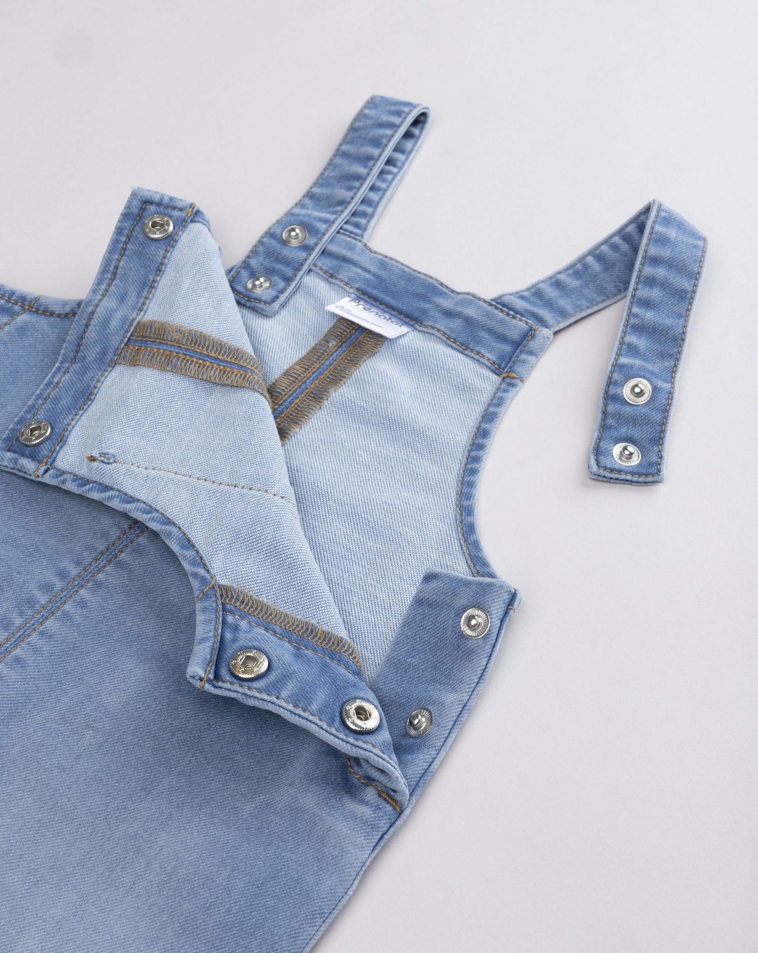 Salopette jeans lunga denim bimbo
