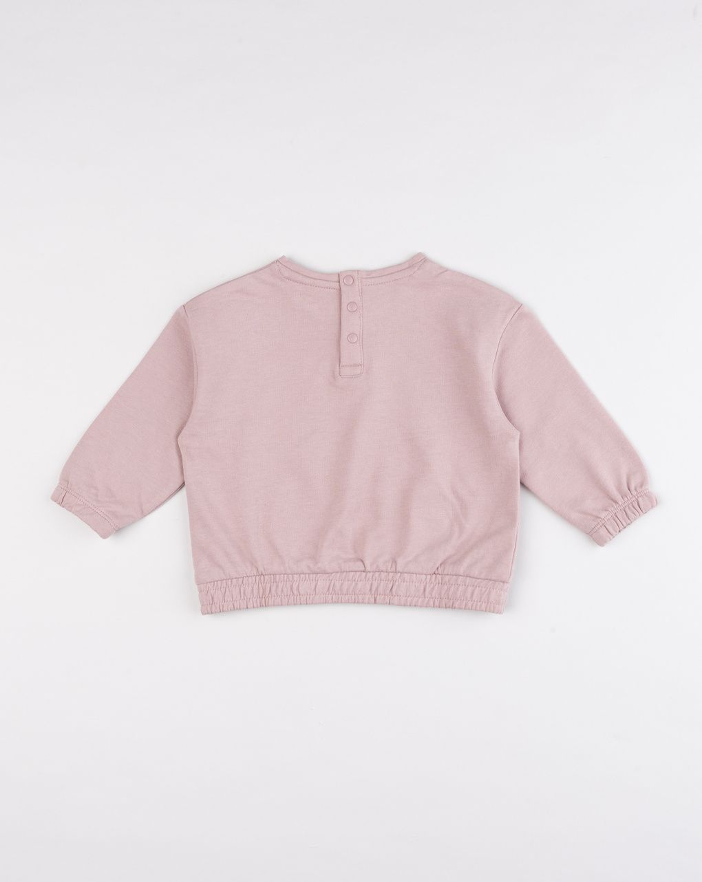 Felpa garzata bimba rosa con stampa ballerina e glitter