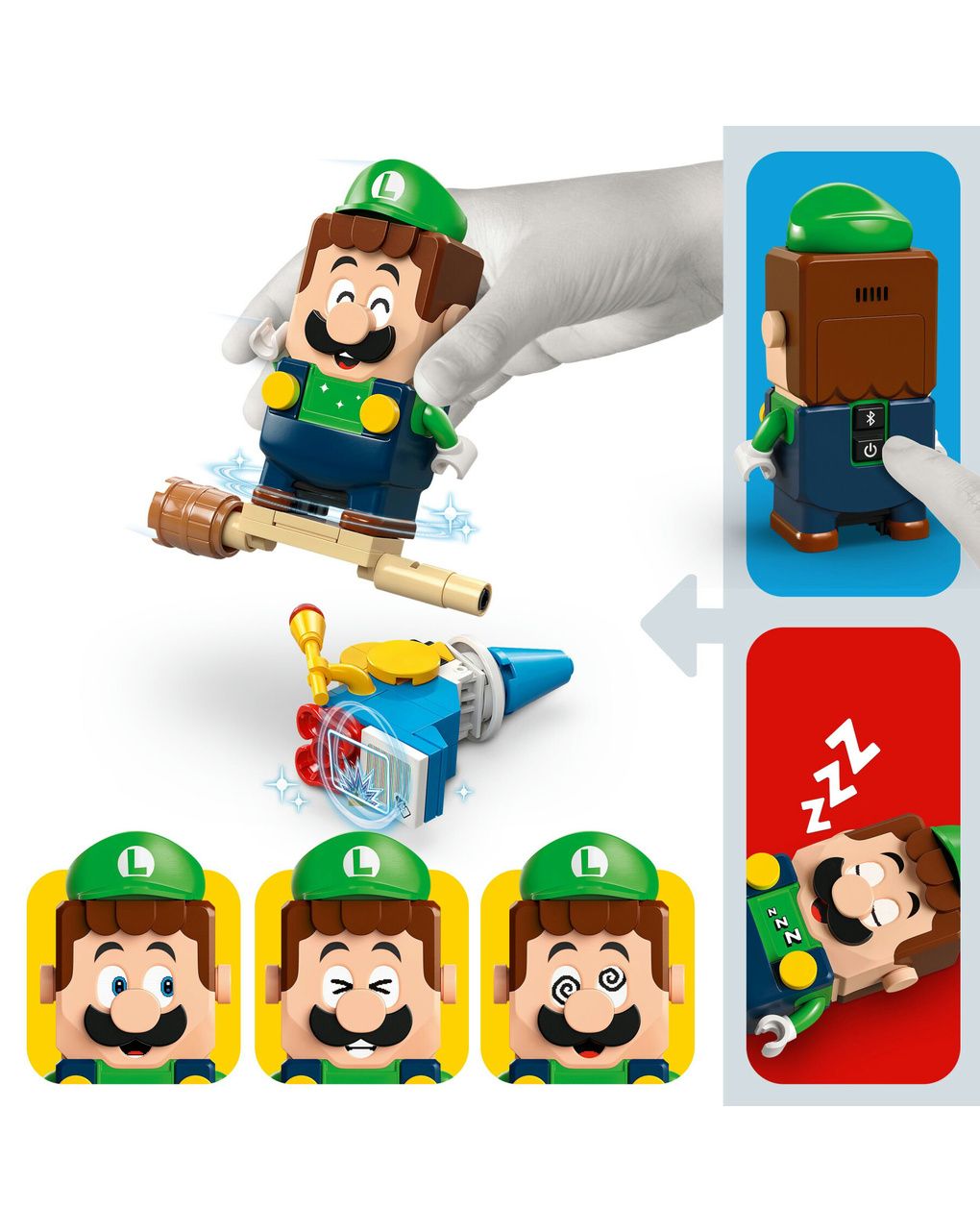 Lego super mario 71440 avventure di lego luigi interattivo, giocattolo con 4 personaggi nintendo da collezione per bambini 6+