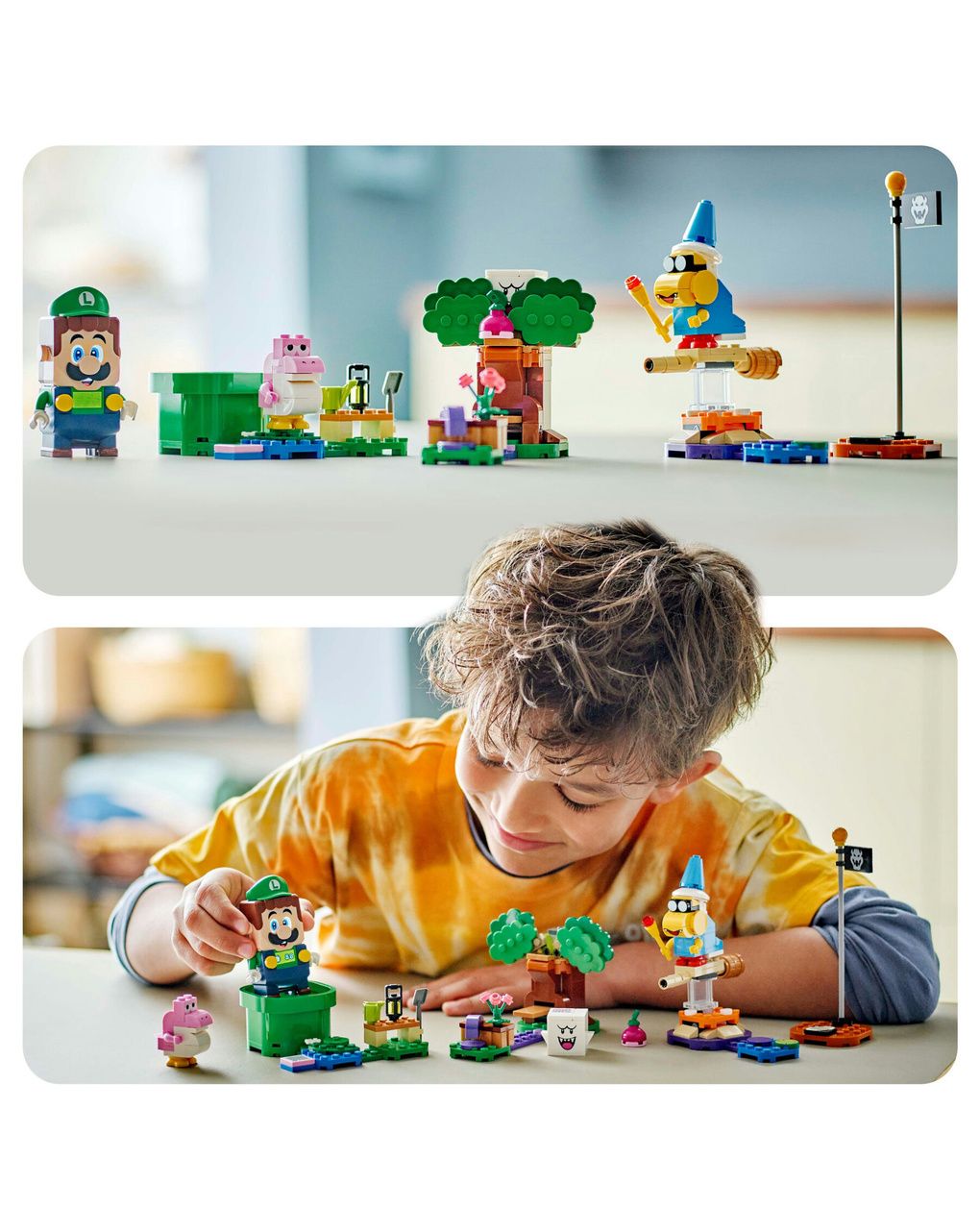 Lego super mario 71440 avventure di lego luigi interattivo, giocattolo con 4 personaggi nintendo da collezione per bambini 6+