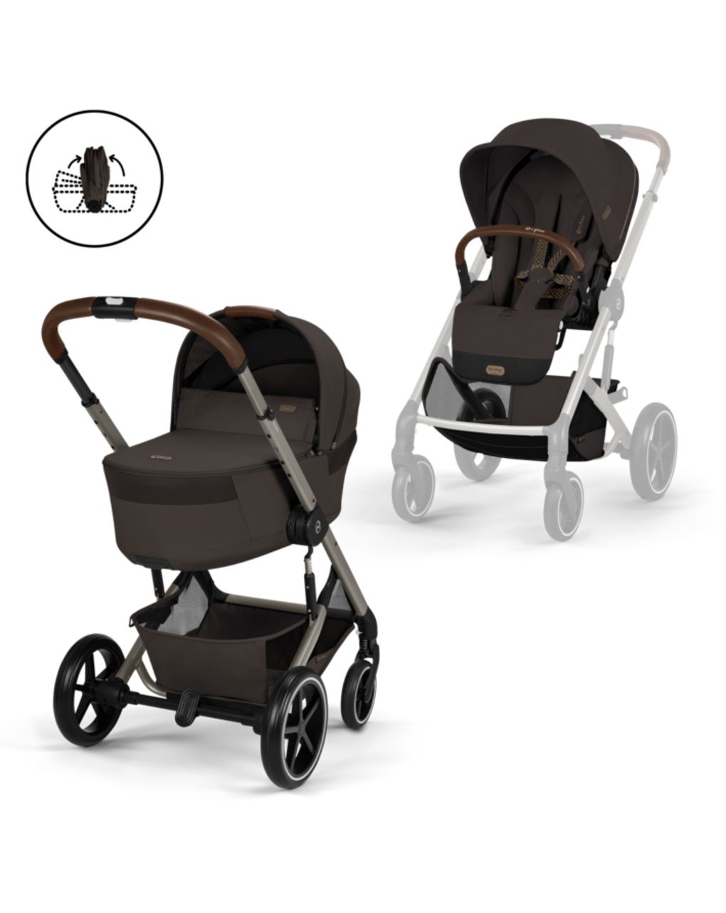 Trio balios s lux tpe nav rich cloud g3 pls chocolate brown+adatt - cybex