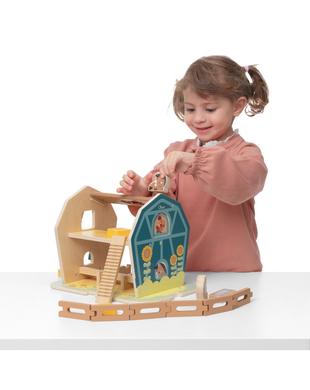 La grande fattoria dei pony in legno montessori