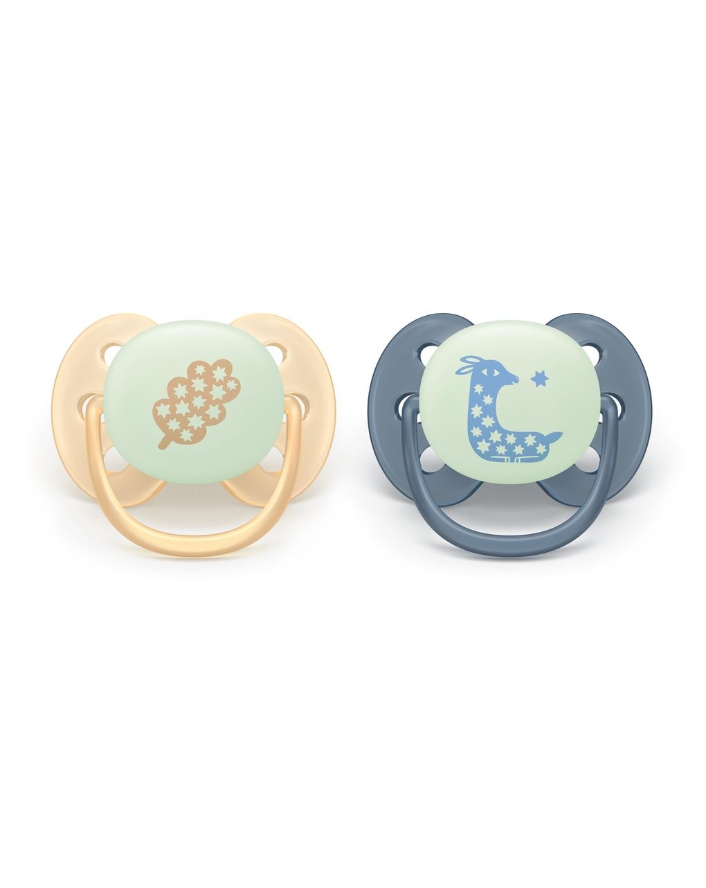 Succhietto ultra soft notte 0-6m cappuccio fluorescente no bpa per pelli sensibili - philips avent
