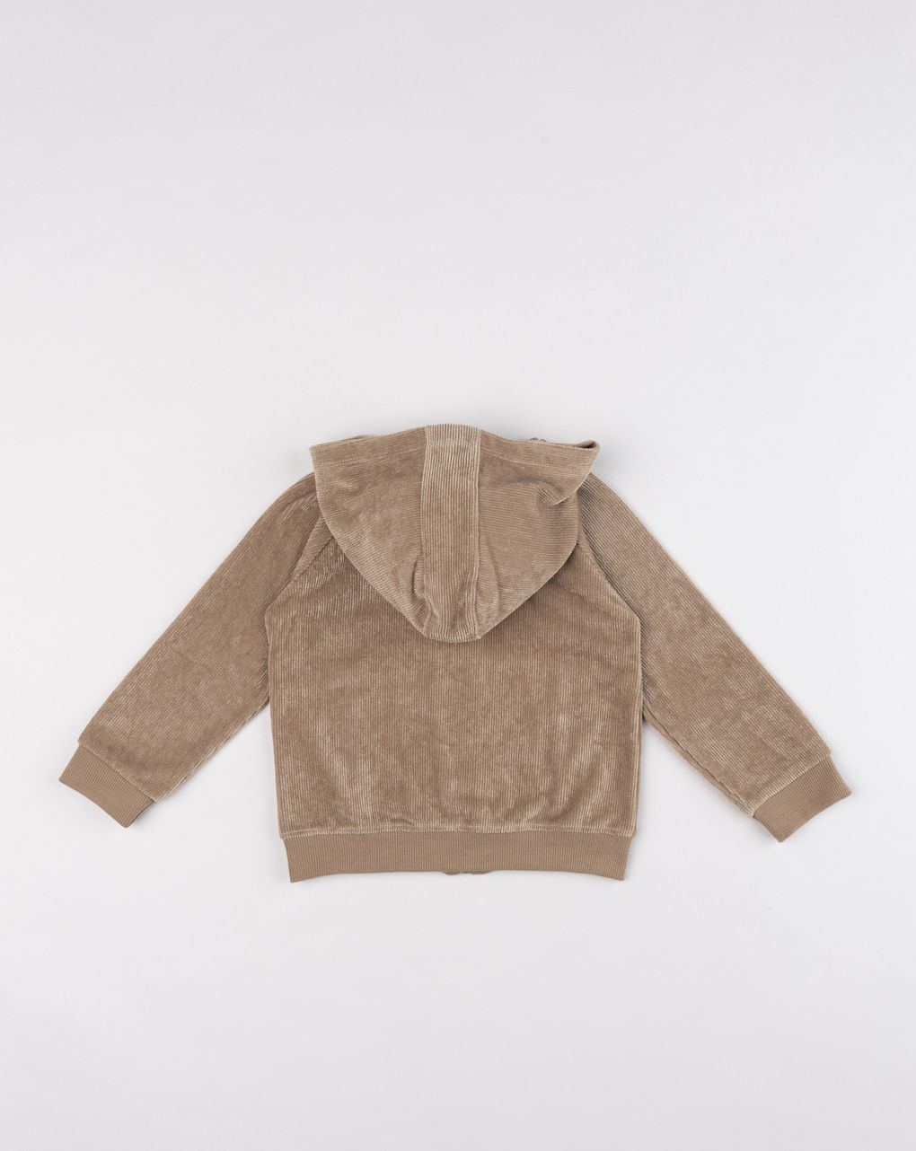 Cardigan con cappuccio e patch a forma di cane beige bimbo