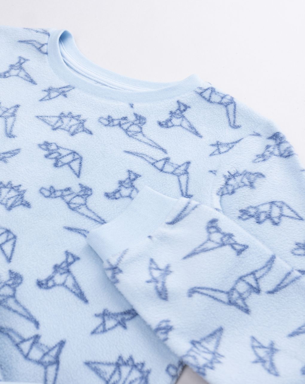 Pigiama bambino azzurro dinosauri geometrici