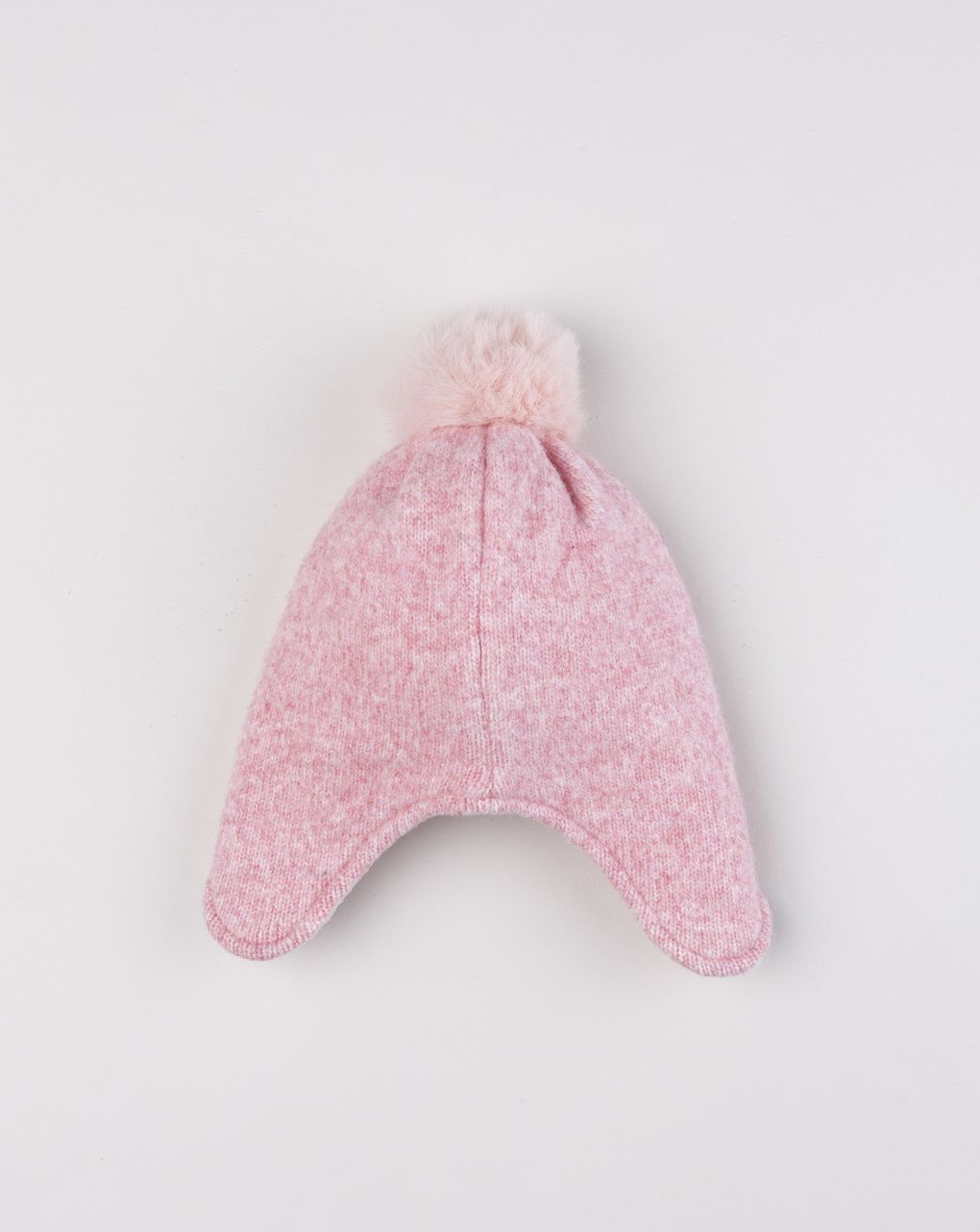 Cappello bambina rosa con paraorecchie e ricamo minnie