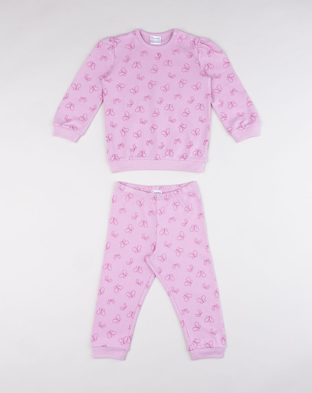 Pigiama bimba rosa farfalle