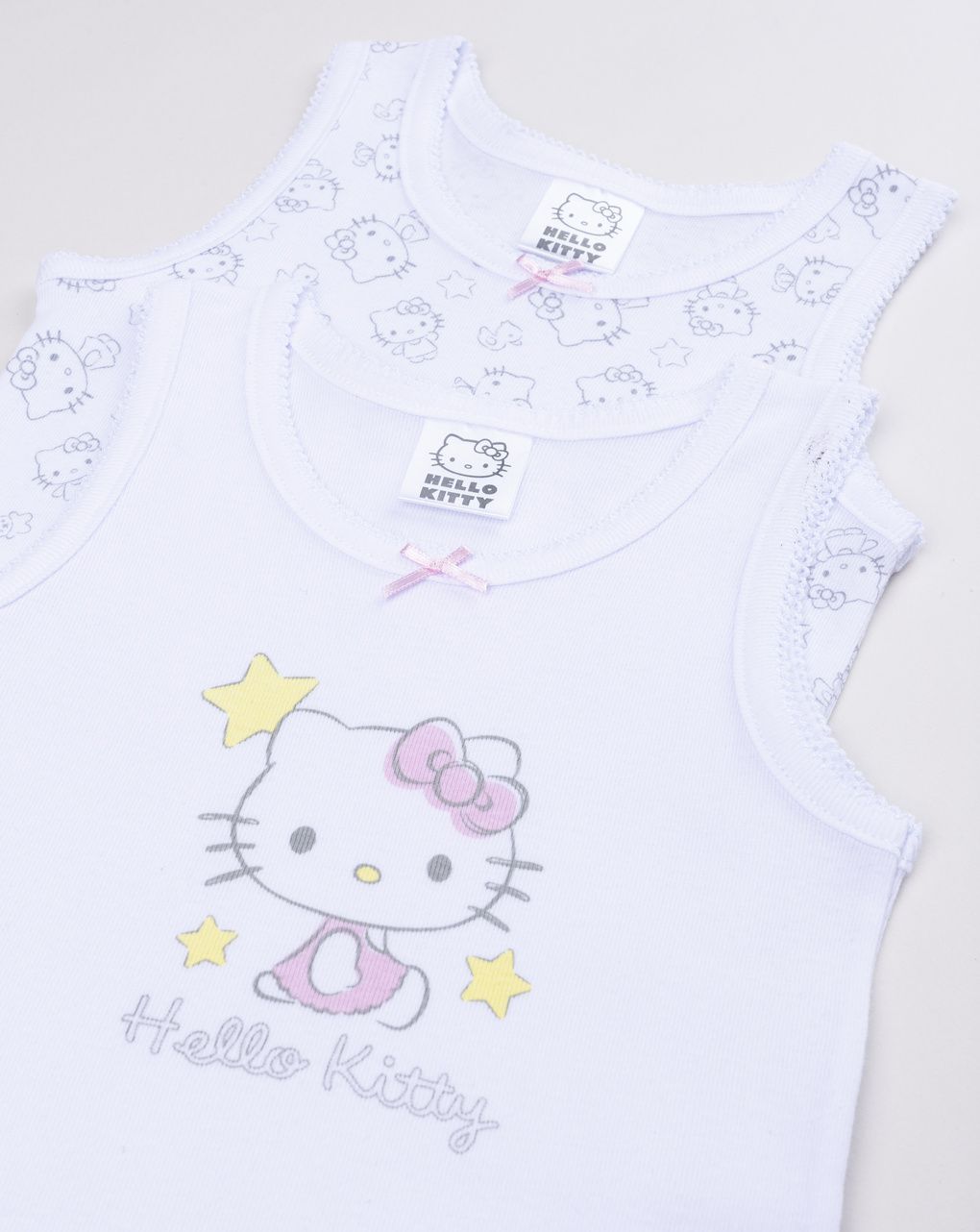 Pack 2 canotte bambina in costina hello kitty