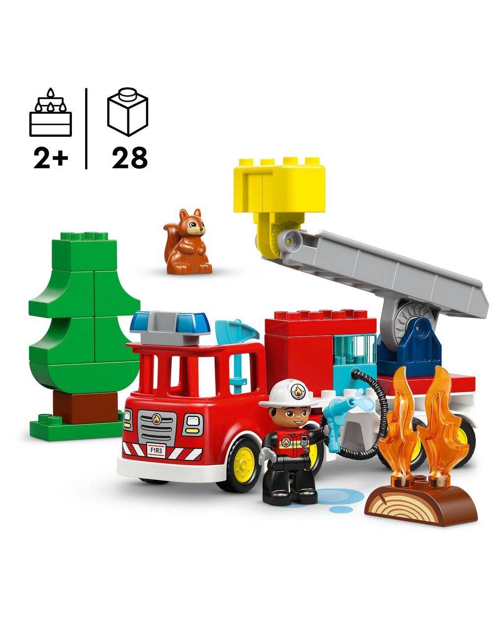 Lego duplo town autopompa con manichetta e pompiere - 10473