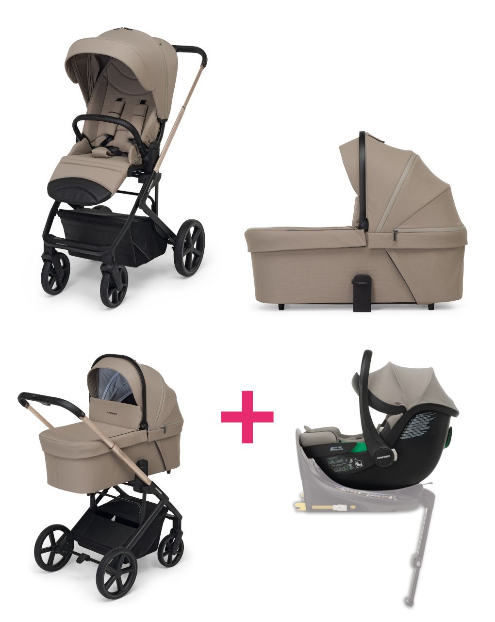 Sistema combinato tictoc pro disk infant rekline champagne - foppapedretti