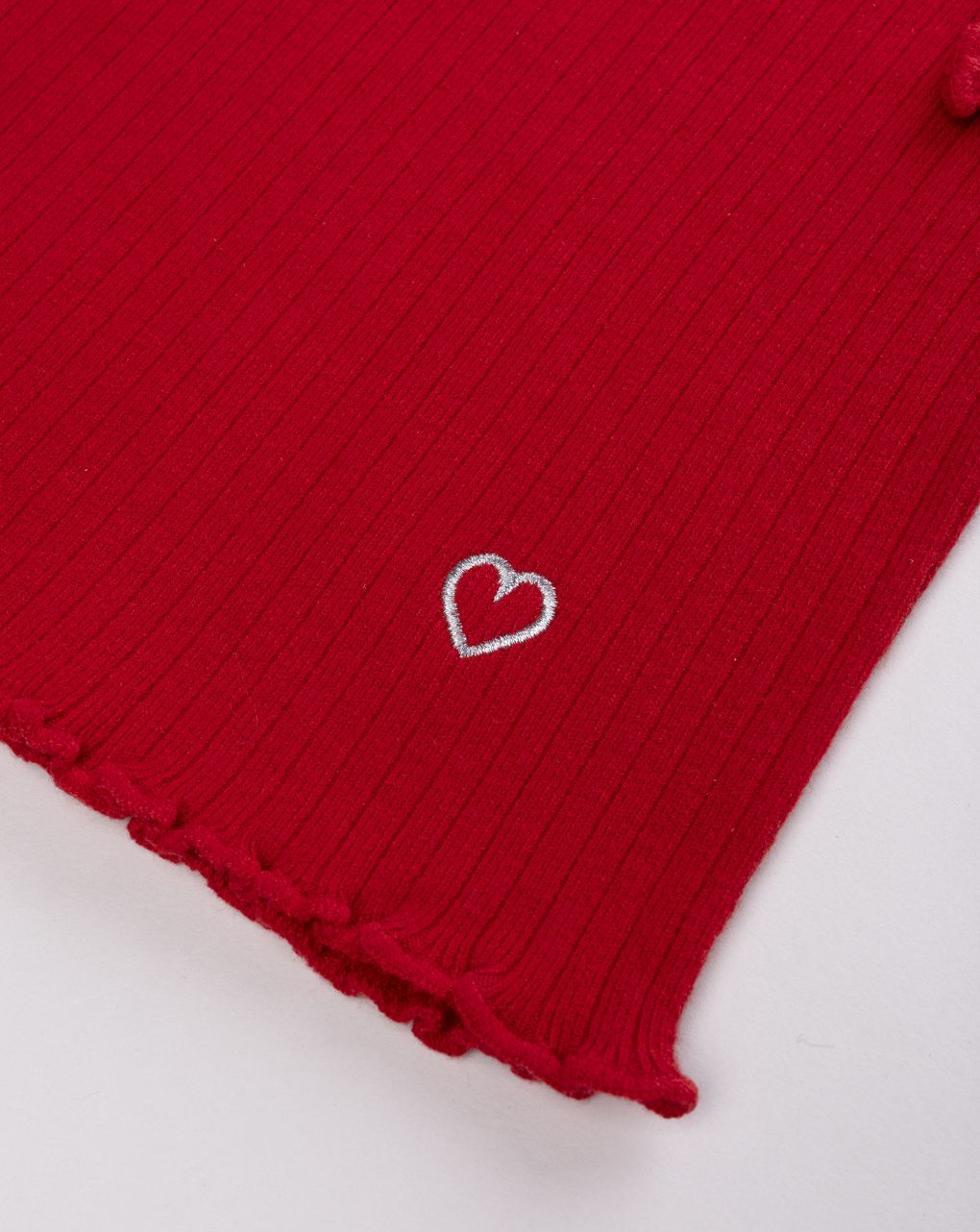 Lupetto cuore rosso bambina