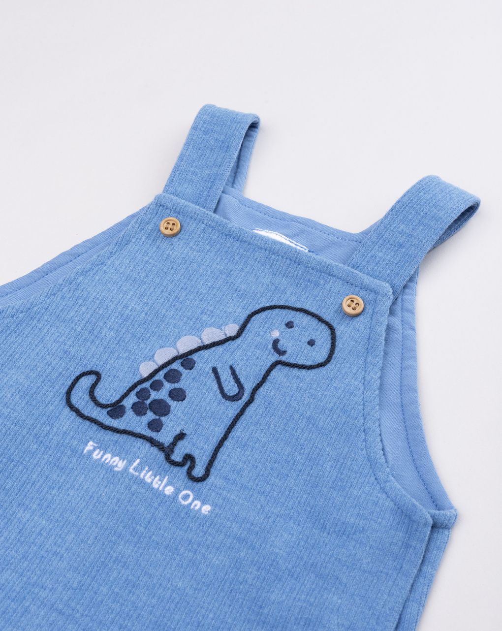 Salopette bimbo blu dino