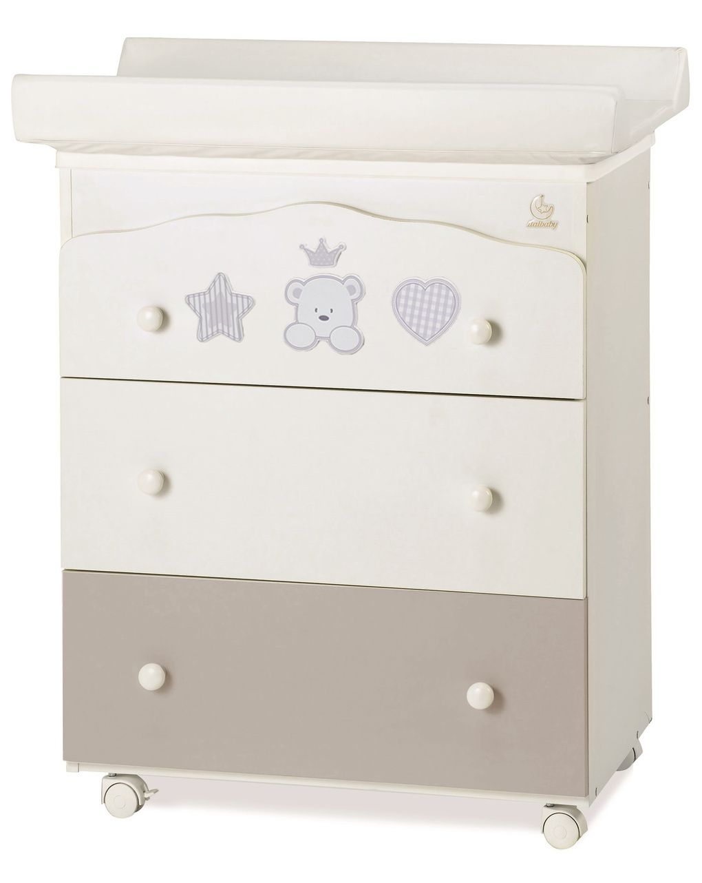 Set 3 pz baby re tortora -letto+bagnetto+piumone - italbaby