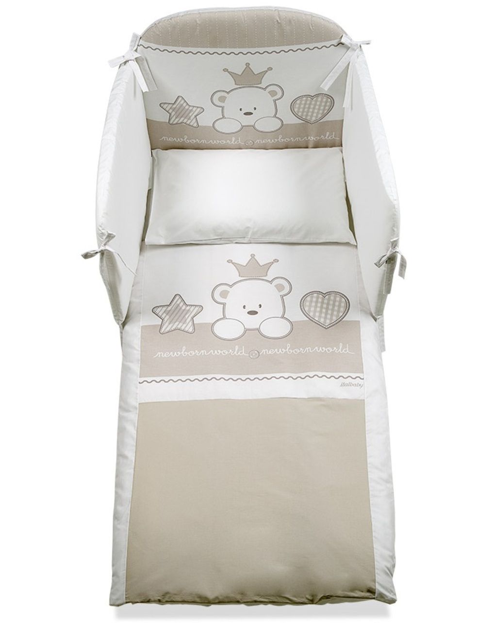 Set 3 pz baby re tortora -letto+bagnetto+piumone - italbaby
