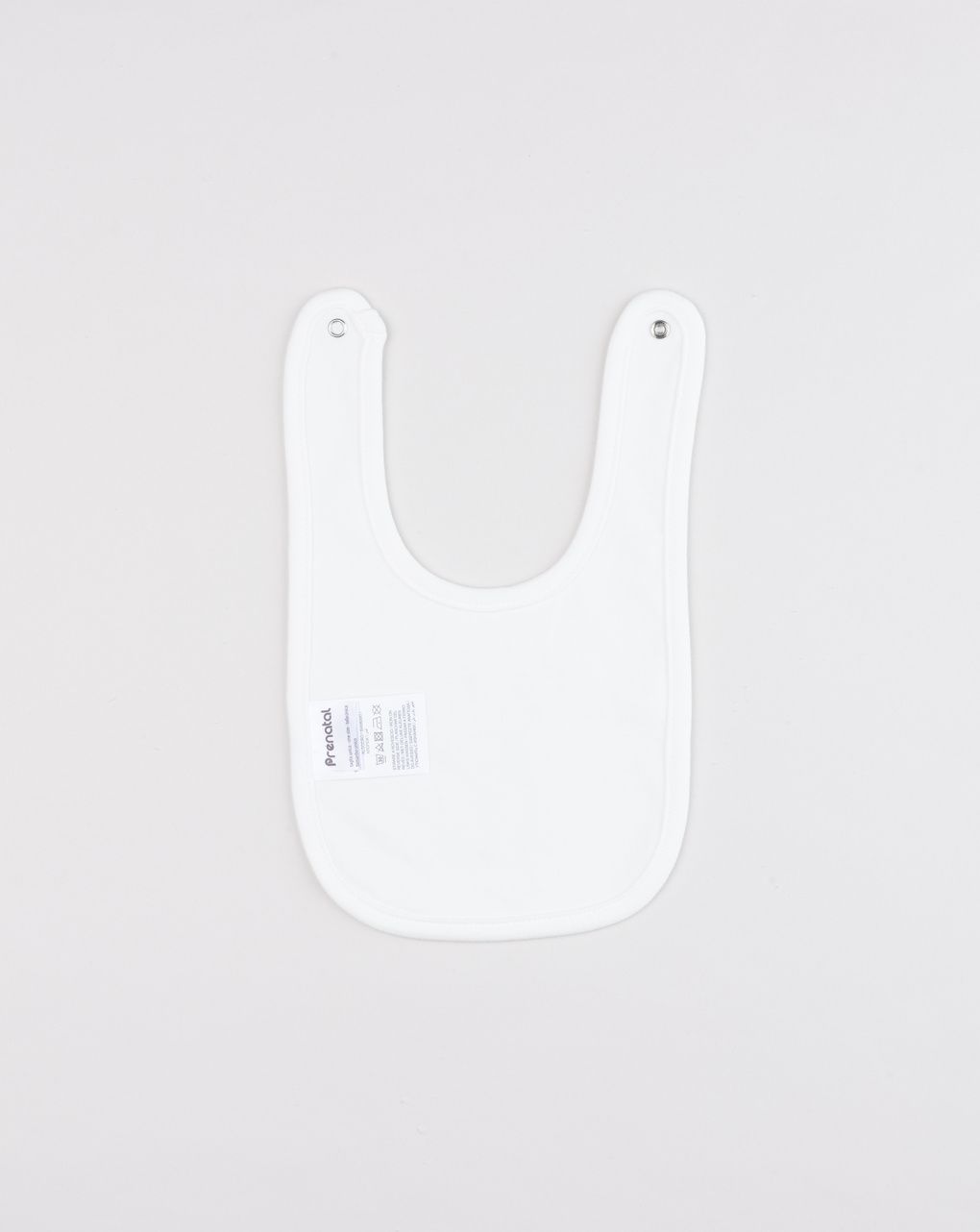 Bavaglino neonato in cotone bianco con stampa coniglietto
