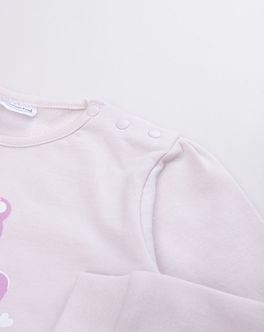Pigiama felpato due pezzi bimba rosa "orsetto"