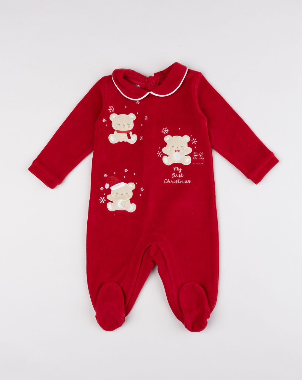 Tutina orsetti di natale rossa neonato