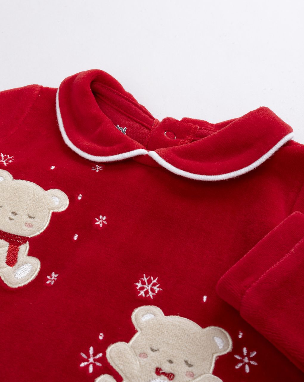 Tutina orsetti di natale rossa neonato
