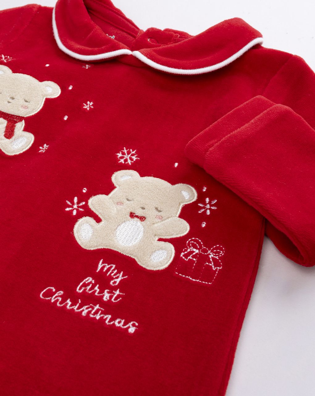 Tutina orsetti di natale rossa neonato
