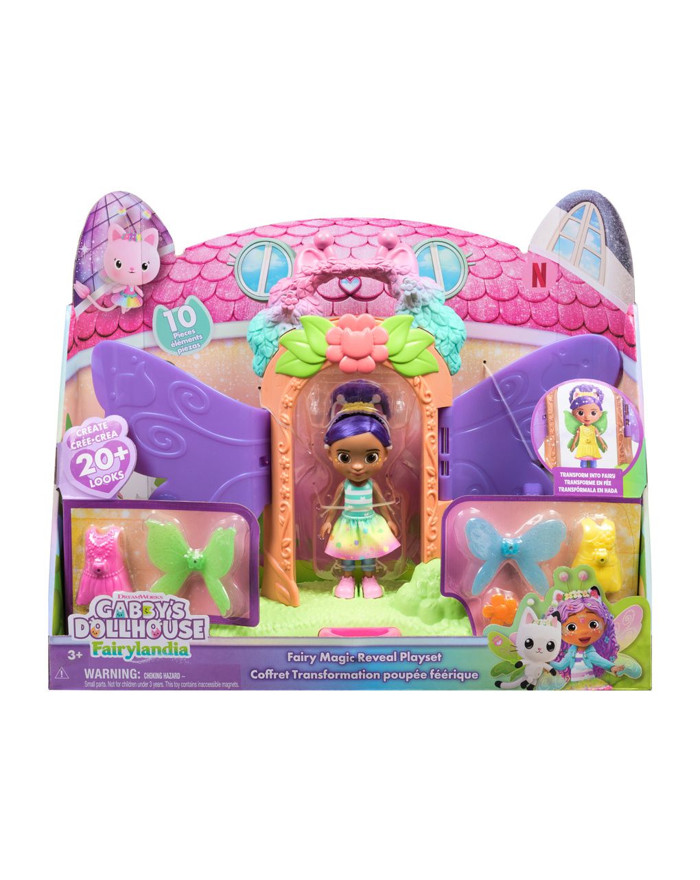 Gabby’s dollhouse fairylandia set gioco, 3+
