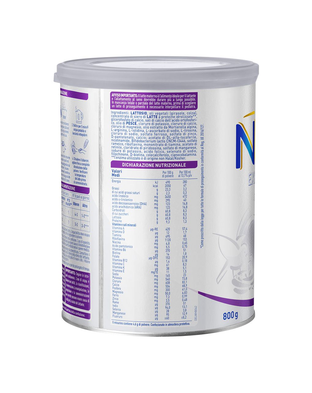Nan ha 2 latte di proseguimento polvere da 6 mesi, latta 800g - nestle'