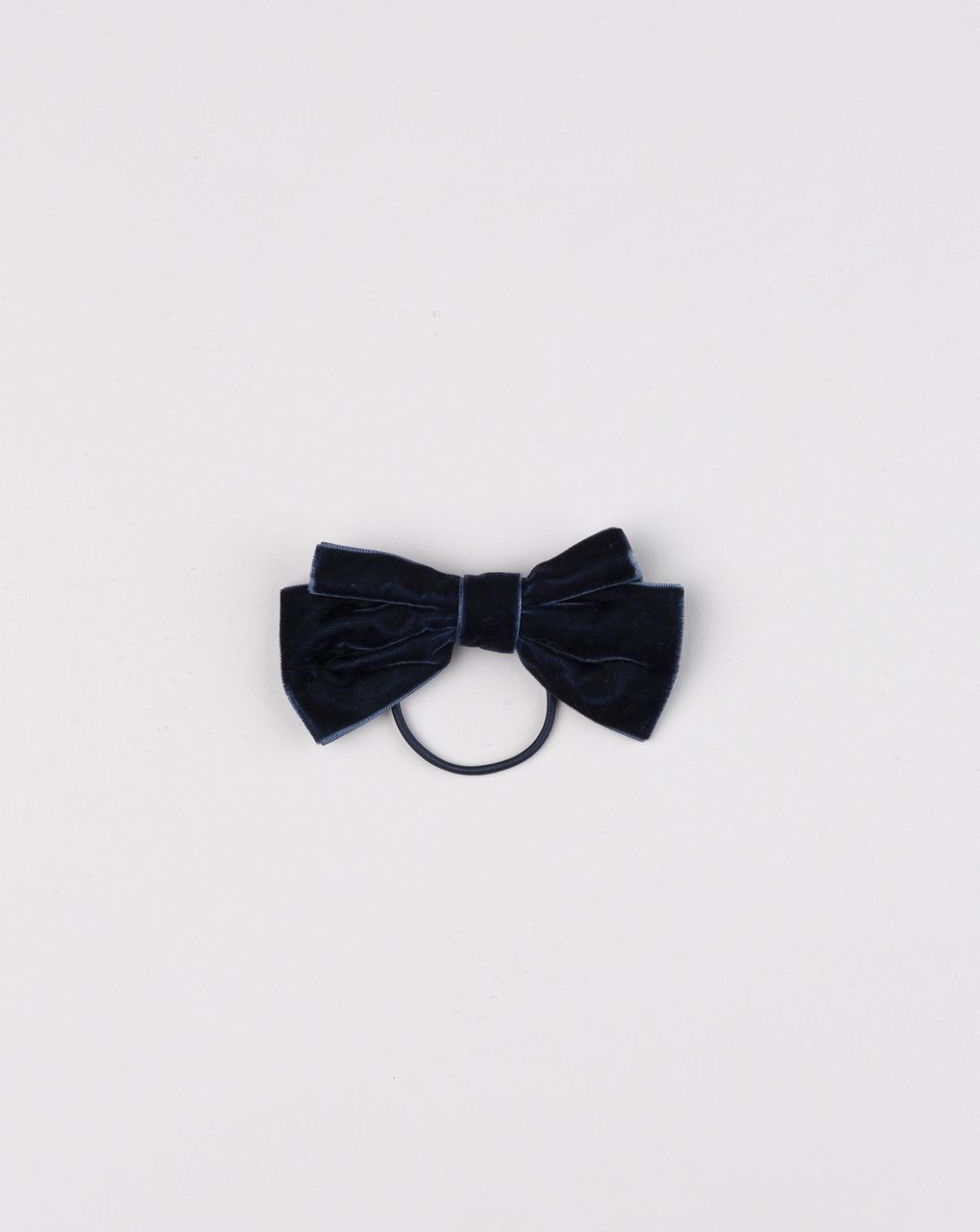 Elastico bimba per capelli con fiocco blu navy