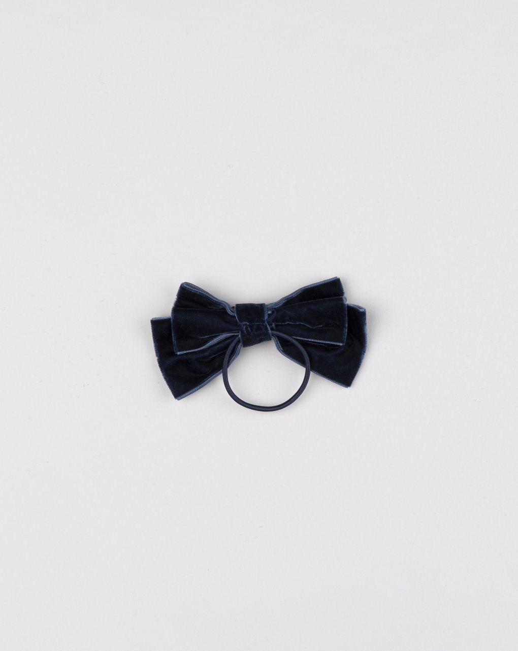 Elastico bimba per capelli con fiocco blu navy