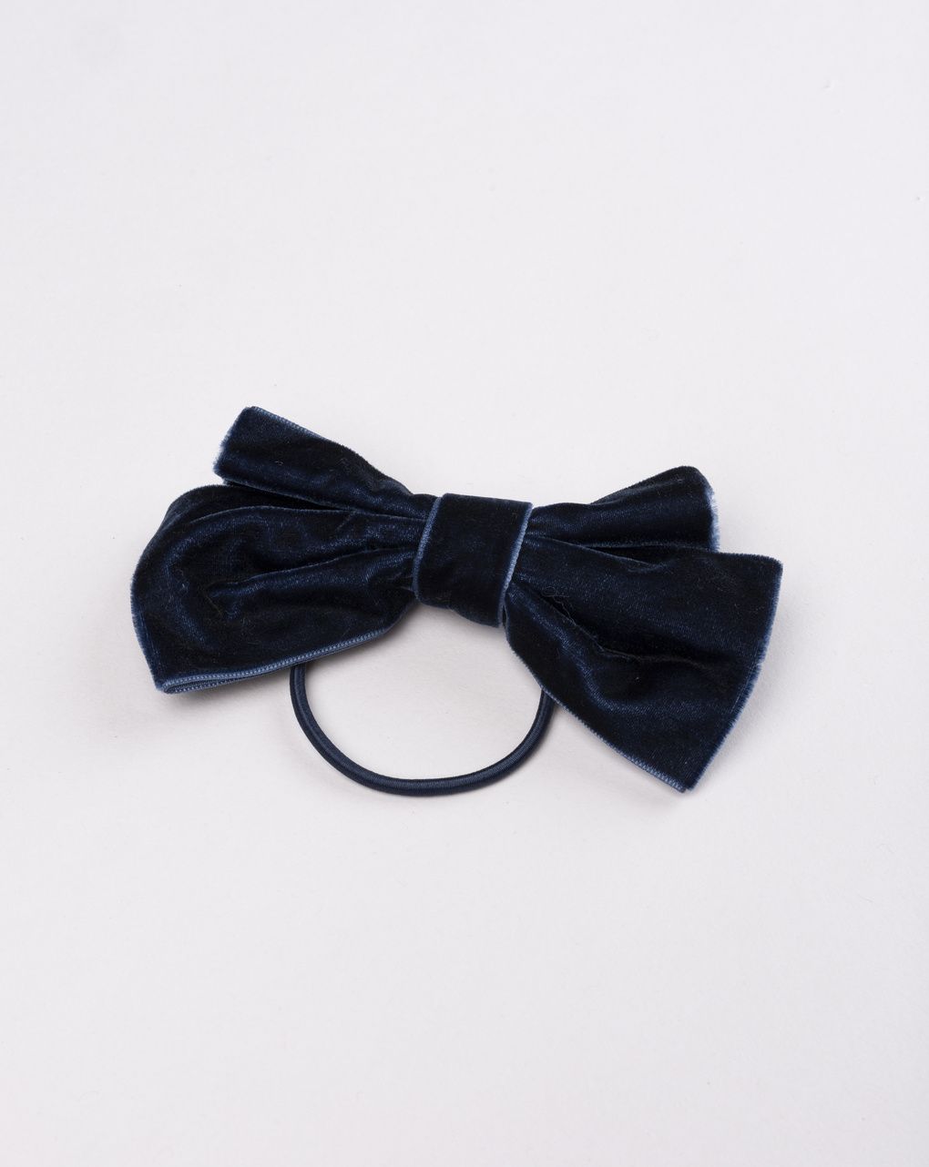 Elastico bimba per capelli con fiocco blu navy